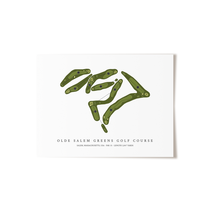 Olde Salem Greens Golf Course | Golf Course Map | Unframed