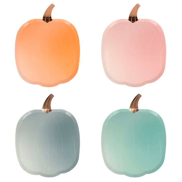 Ombre Pastel Pumpkins Plates