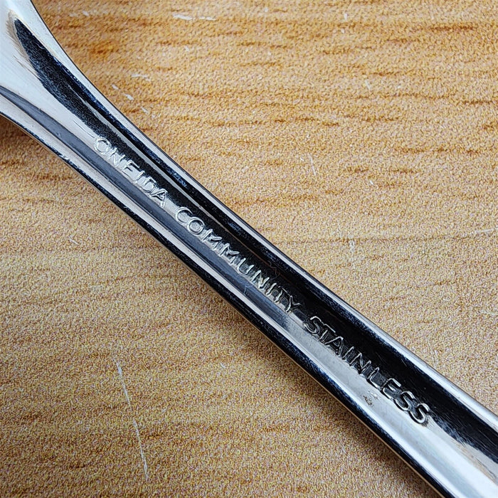 Oneida MY ROSE Ice Tea Spoon Set of 6 Community Stainless Flatware 7 1/2" (19cm)