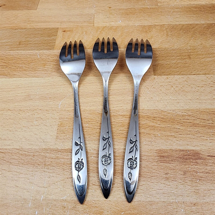Oneida MY ROSE Salad Fork Set of 3 Community Stainless Flatware 6 1/4" (16cm)