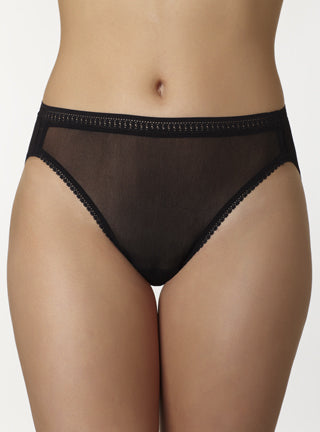 OnGossamer Mesh Hi Cut Brief Panties - 3012