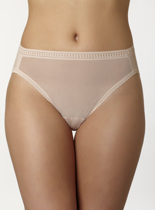 OnGossamer Mesh Hi Cut Brief Panties - 3012