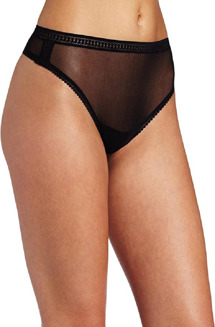 OnGossamer Women's Mesh Hi Cut Panty Thong - 022958