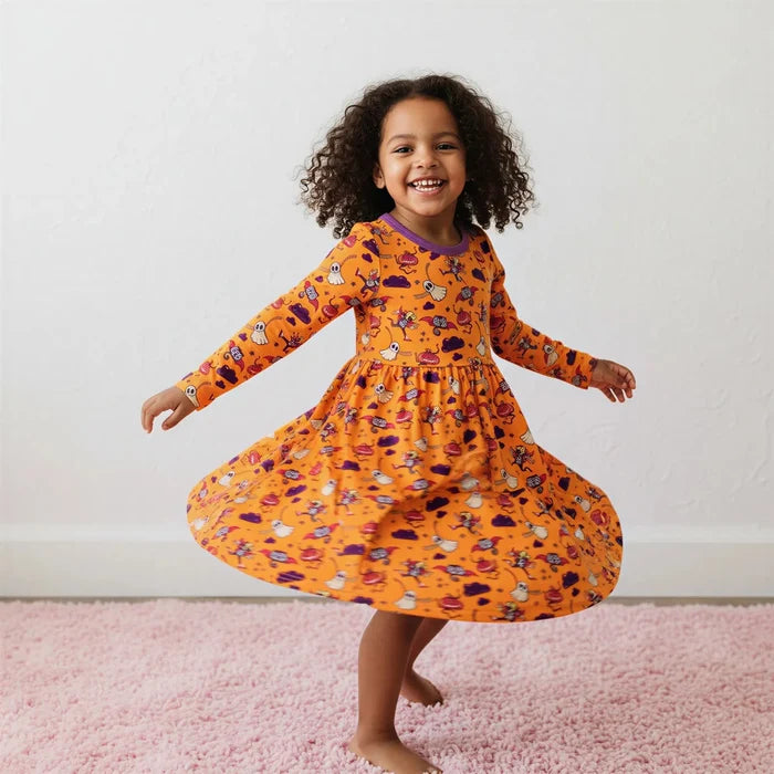 Orange Boo Crew Dress