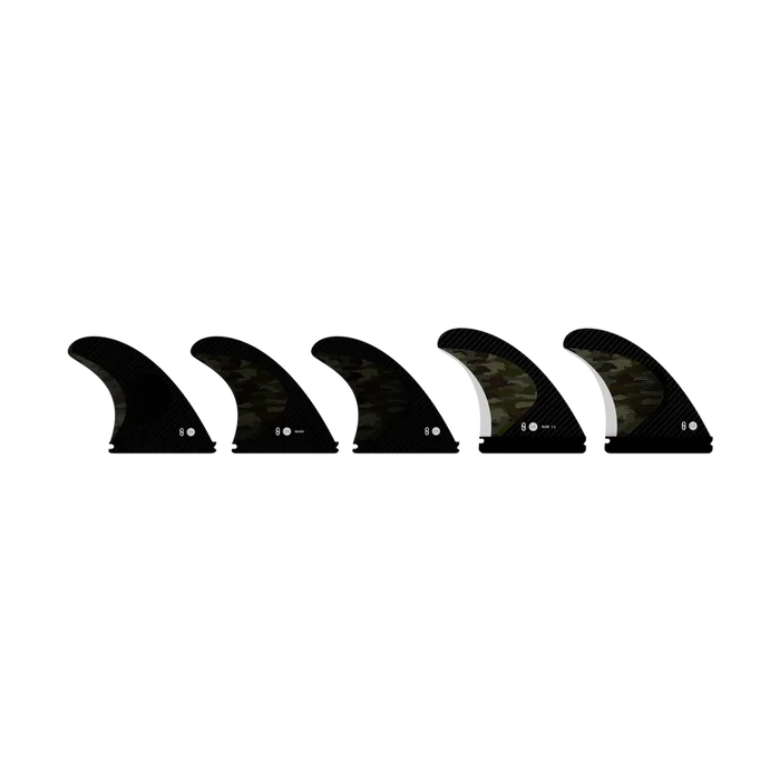 Firewire Outerknown x Slater Designs Endorfins KS1 Fin Set angled view