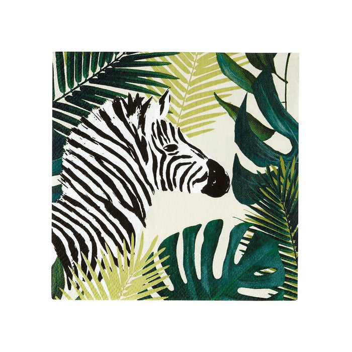 Palm Leaves Zebra Napkins