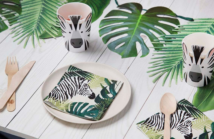 Palm Leaves Zebra Napkins