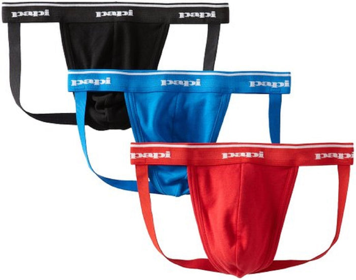 Papi Men's 3 Pack Cotton Jockstrap - 705910