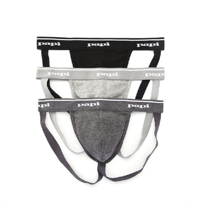 Papi Men's 3 Pack Cotton Jockstrap - 705910