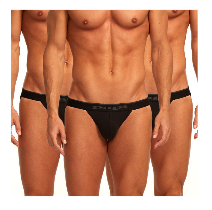Papi Men's 3-Pack Cotton Stretch Jock Strap - 980911
