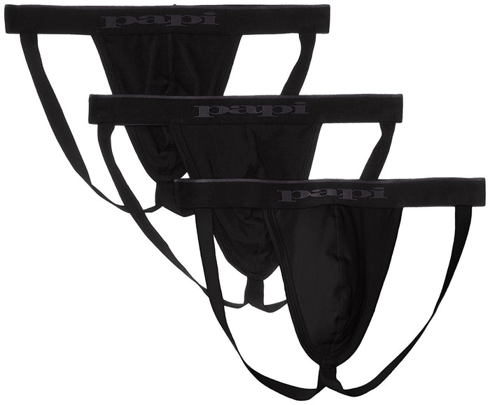 Papi Men's 3-Pack Cotton Stretch Jock Strap - 980911