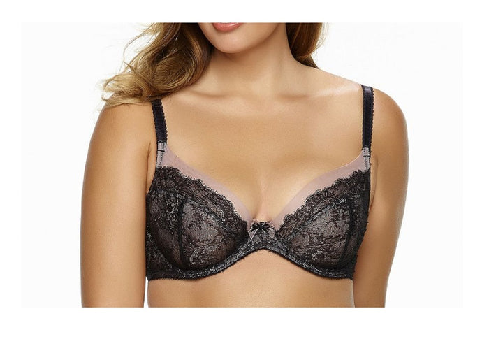 Paramour By Felina Amber Sheer Lace Unlined Full-Figure Bra - 115014