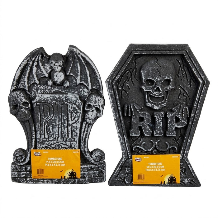 Partyrite Foam Halloween Tombstone Decorations, 9" x 14", Wholesale
