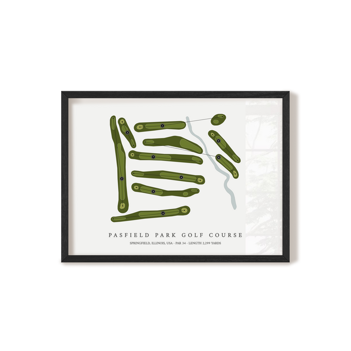 Pasfield Park Golf Course | Golf Course Map | Black Frame