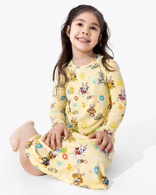 PAW Patrol: Bunny Fun Bamboo Girls' Long Sleeve Dress