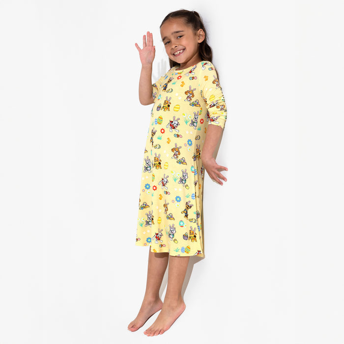PAW Patrol: Bunny Fun Bamboo Girls' Long Sleeve Dress