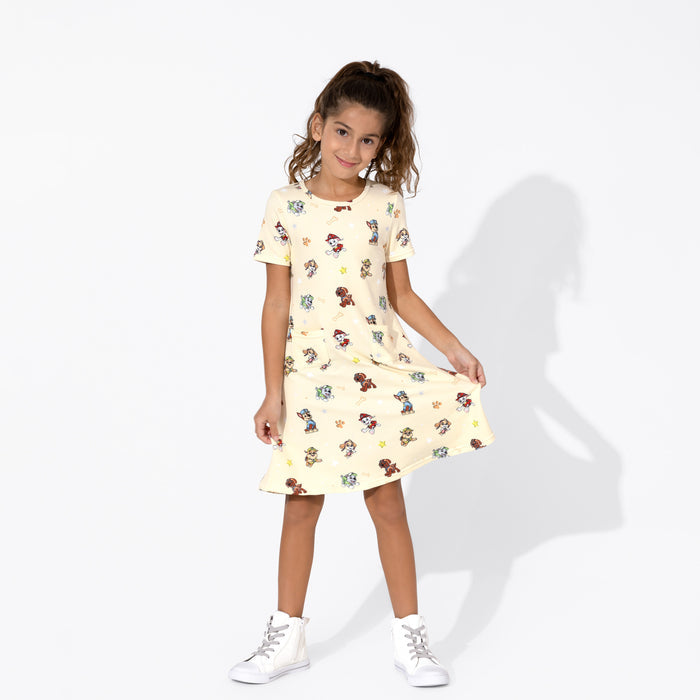 PAW Patrol: Classic Bamboo Terry Daywear Girls' Short Sleeve Dress
