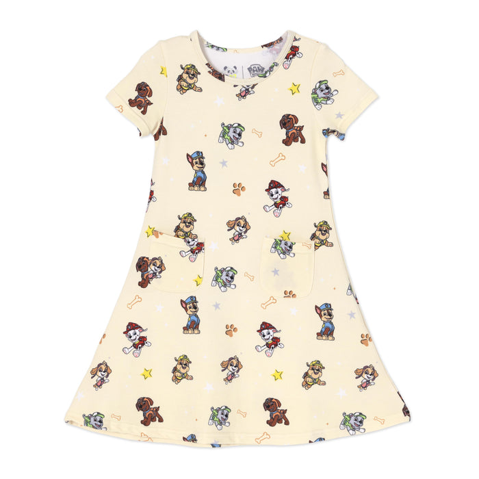 PAW Patrol: Classic Bamboo Terry Daywear Girls' Short Sleeve Dress