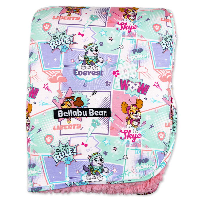 PAW Patrol: Comic Girl Pups Bamboo Sherpa Blanket