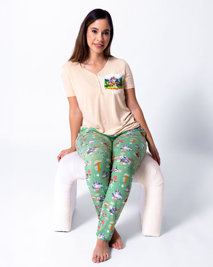 PAW Patrol: Dino Island Bamboo Women's Pajama Set