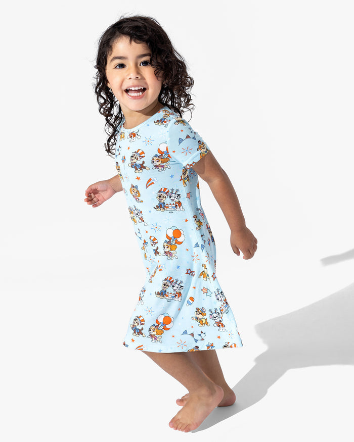 PAW Patrol: Patriotic Pups Bamboo Girls' Short Sleeve Dress