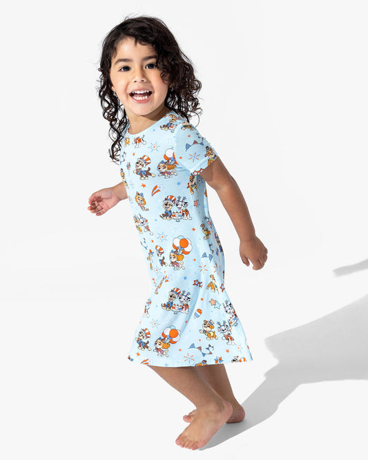 PAW Patrol: Patriotic Pups Bamboo Girls' Short Sleeve Dress