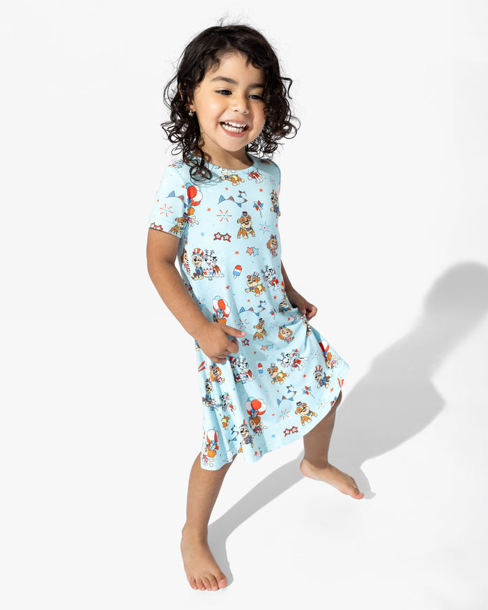 PAW Patrol: Patriotic Pups Bamboo Girls' Short Sleeve Dress