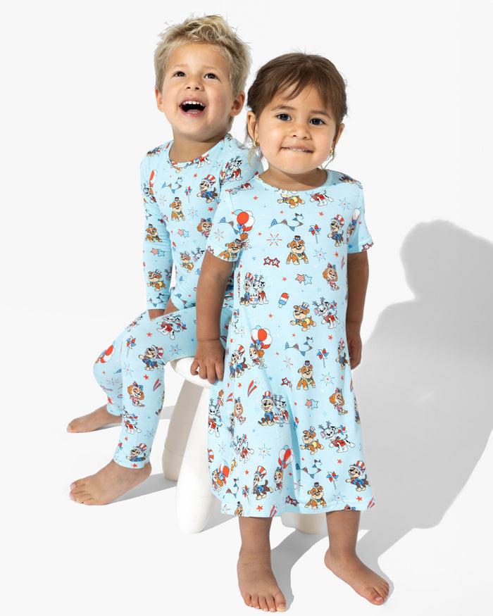 PAW Patrol: Patriotic Pups Bamboo Girls' Short Sleeve Dress