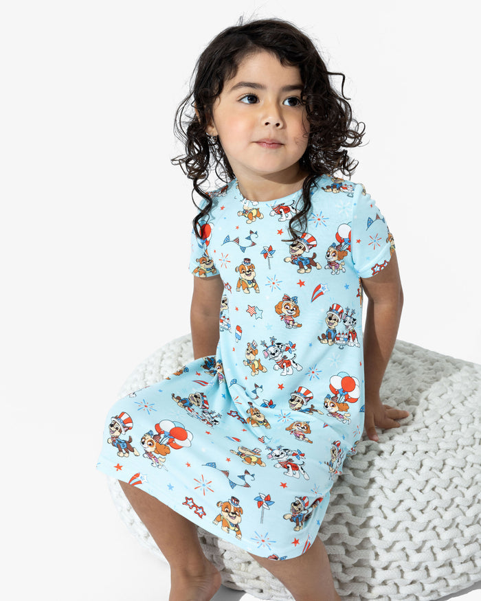 PAW Patrol: Patriotic Pups Bamboo Girls' Short Sleeve Dress
