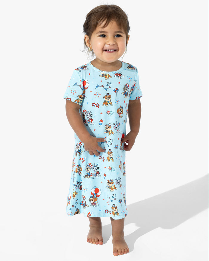 PAW Patrol: Patriotic Pups Bamboo Girls' Short Sleeve Dress