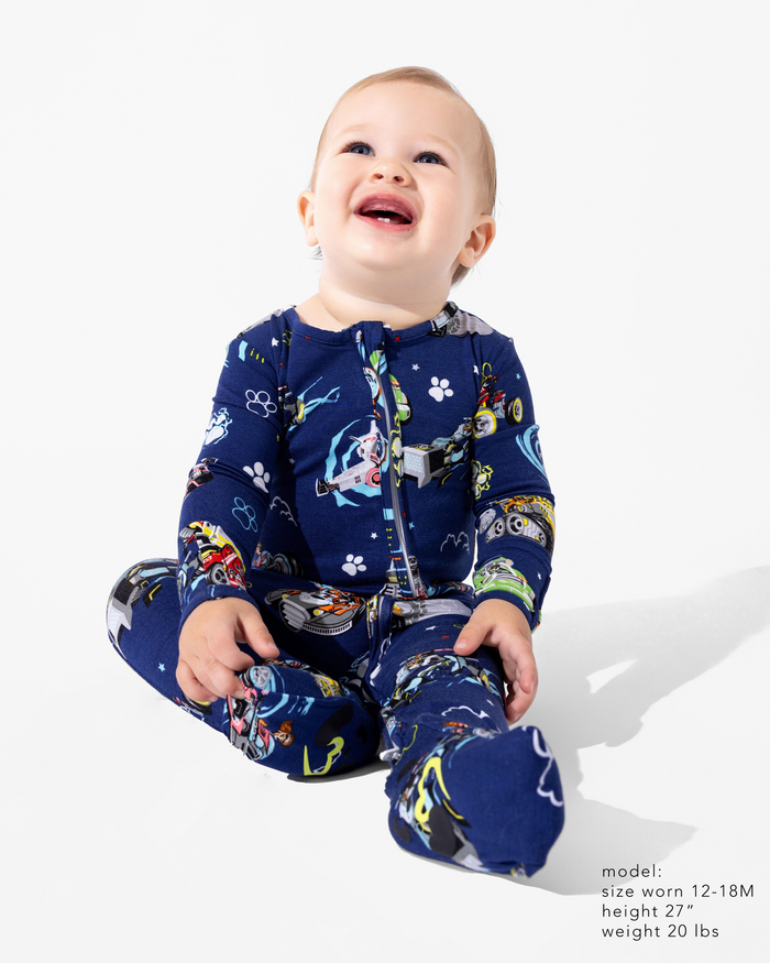 PAW Patrol: The Mighty Movie - Mighty Vehicles Bamboo Convertible Footie