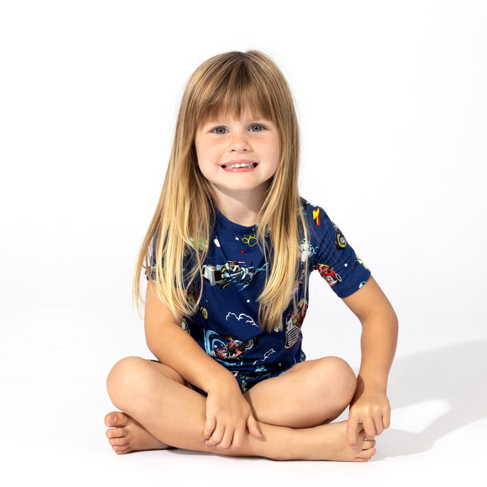 PAW Patrol: The Mighty Movie - Mighty Vehicles Bamboo Kids Pajama Short Set