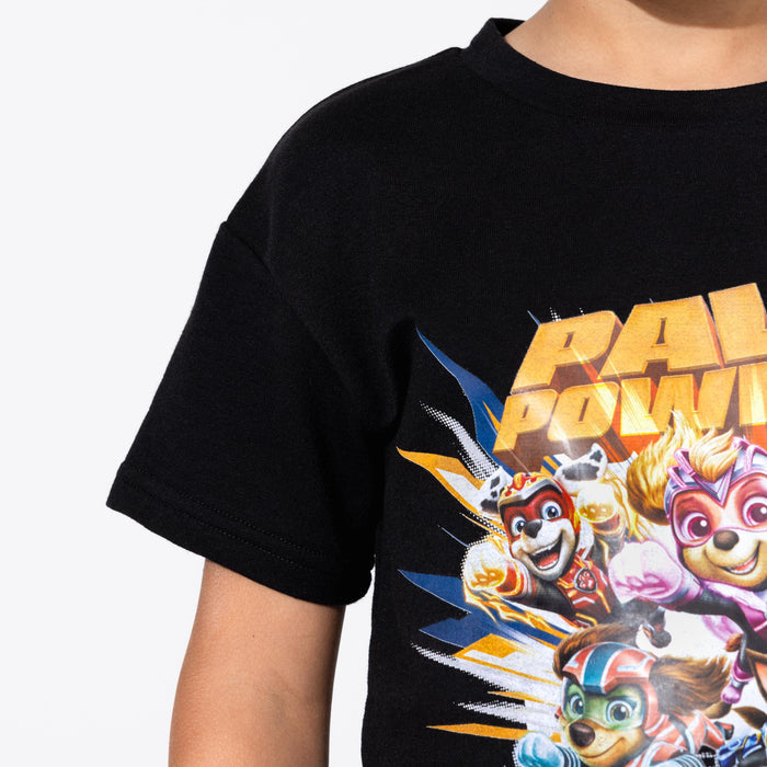 PAW Patrol: The Mighty Movie Obsidian Black Bamboo Terry Kids Oversized T-Shirt