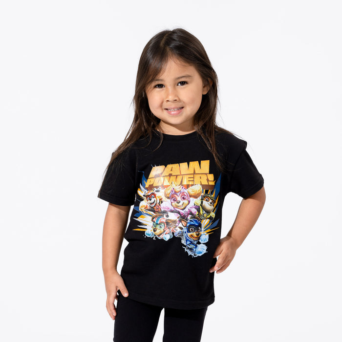 PAW Patrol: The Mighty Movie Obsidian Black Bamboo Terry Kids Oversized T-Shirt