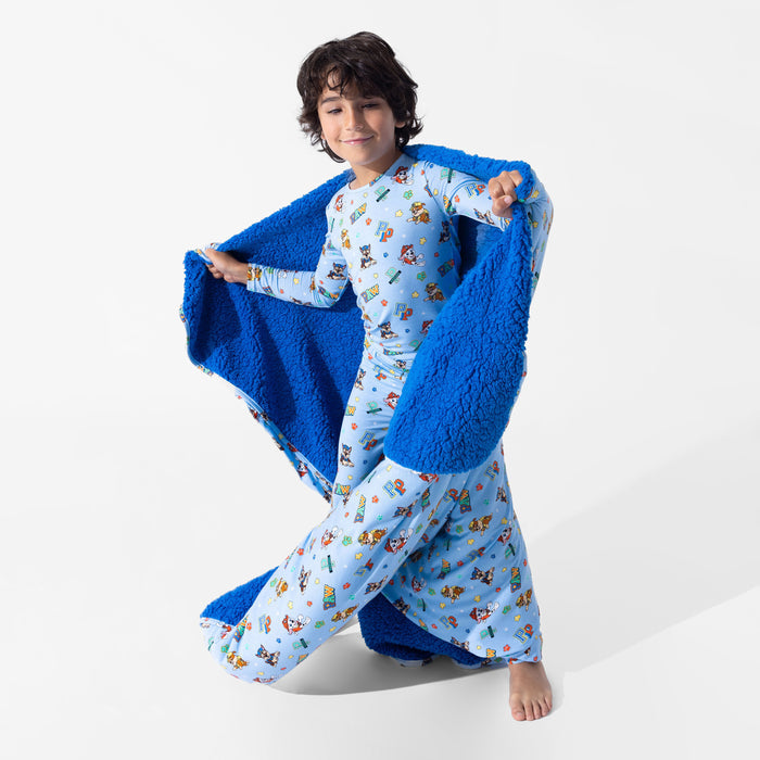 PAW Patrol: Varsity Blue Bamboo Sherpa Blanket