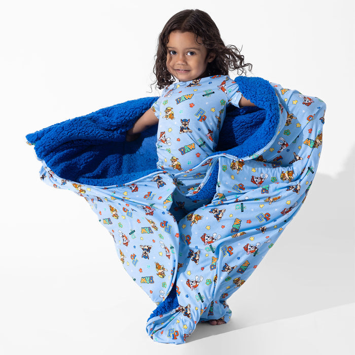 PAW Patrol: Varsity Blue Bamboo Sherpa Blanket