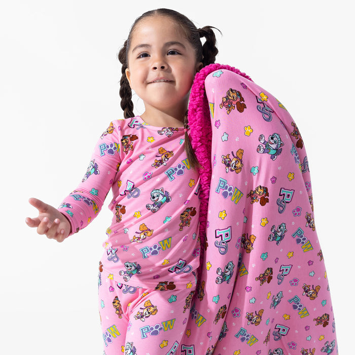 PAW Patrol: Varsity Pink Bamboo Sherpa Blanket