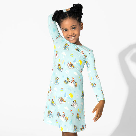 PAW Patrol: Winter Bamboo Girls' Long Sleeve Dress