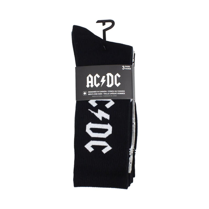 Perri's Socks AC/DC Assorted Crew Socks 3 Pair - ACA370-089