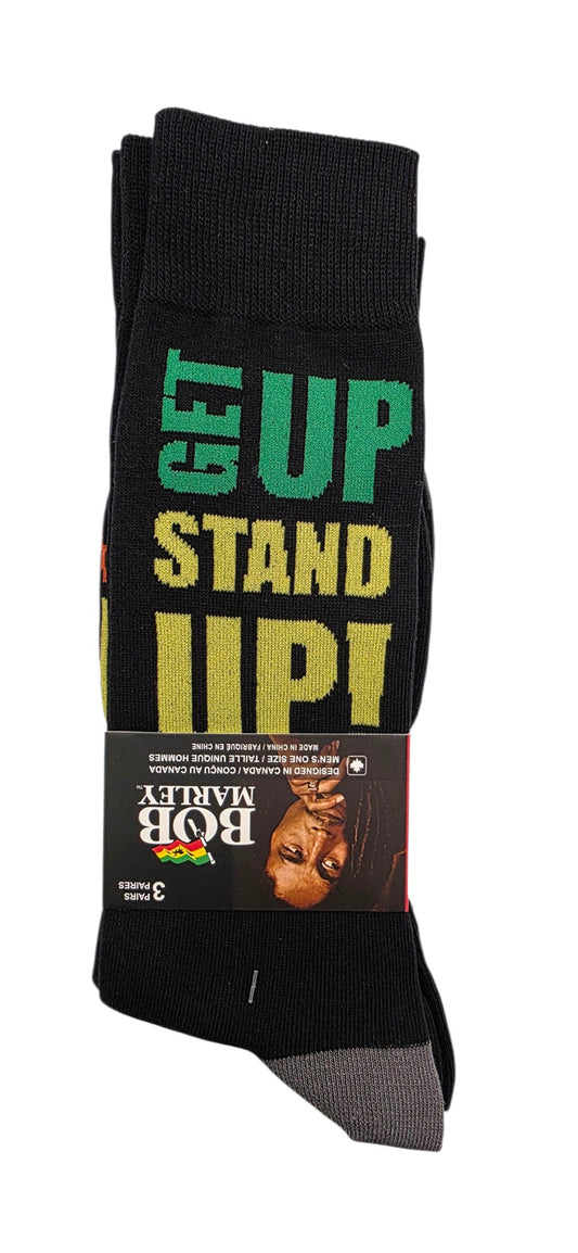 PERRI'S SOCKS Bob Marley Get Up Multipack Crew Socks 3 Pair - BOC371-001