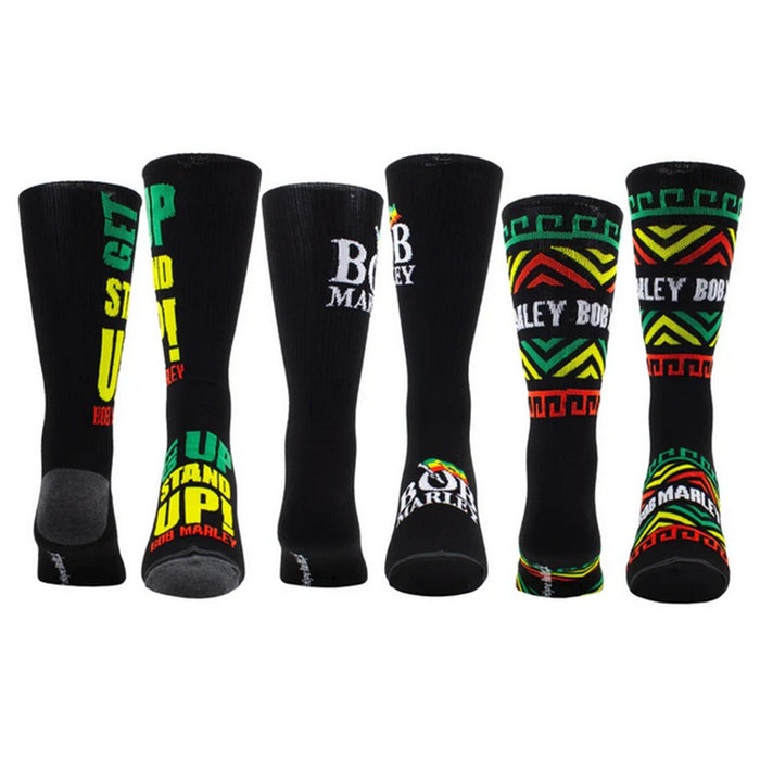PERRI'S SOCKS Bob Marley Get Up Multipack Crew Socks 3 Pair - BOC371-001