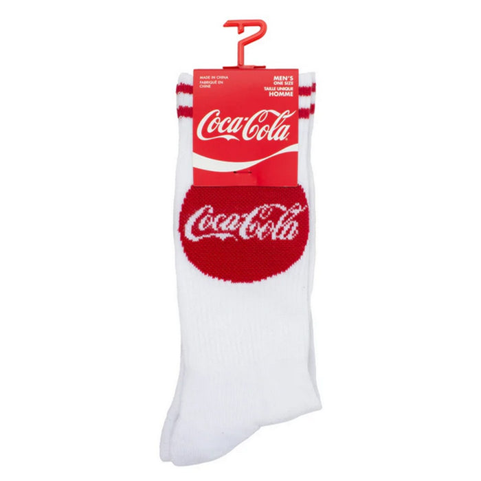 Perri's Socks Coca-Cola Logo White Crew Socks - COF303-100