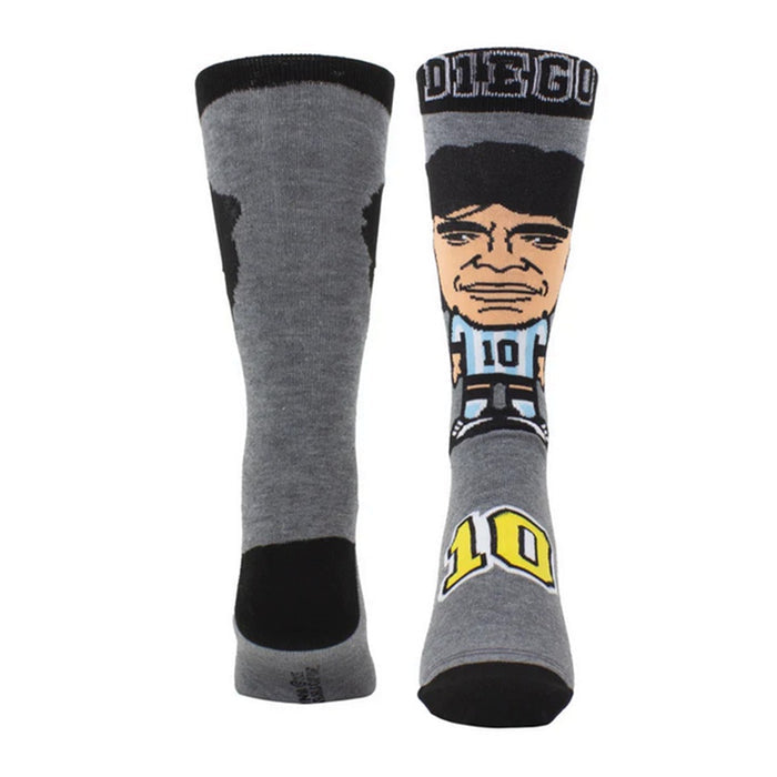 PERRI'S SOCKS Diego Maradona Cantoon Number 10 Crew Socks 1 Pair - DMF301-050