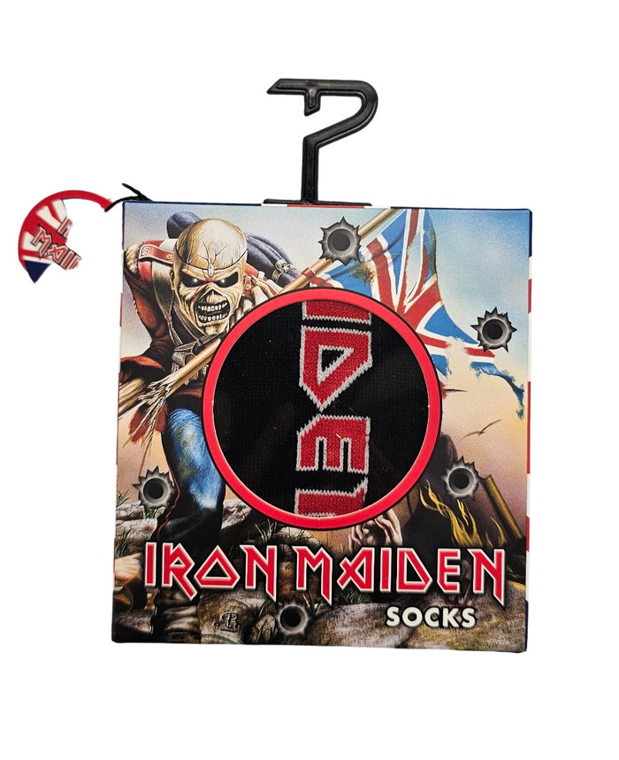 Perri's Socks Iron Maiden Gift Box logo Socks - IMC101-001