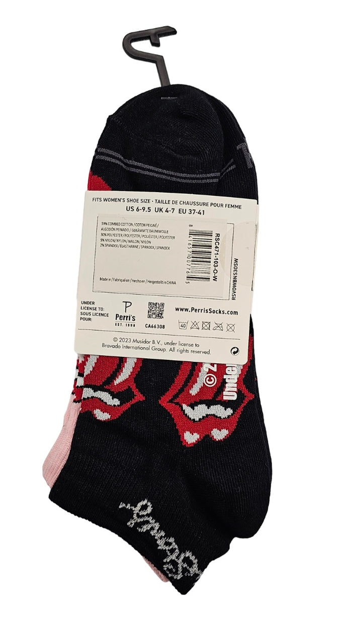 Perri's Socks The Rolling Stones Allover Ton Socks 3 Pairs- RSC471-103
