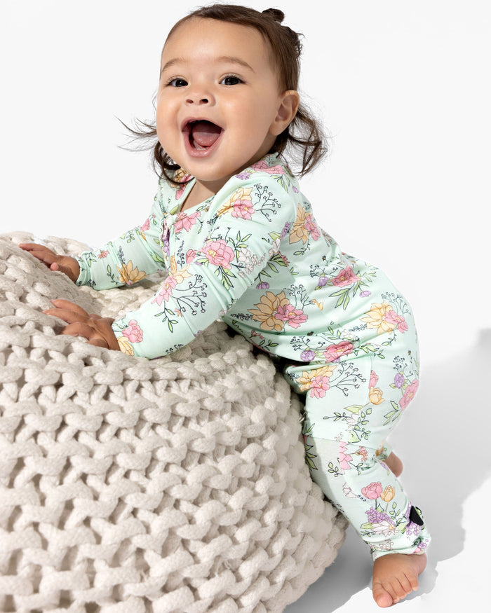 Petals & Posies Bamboo Convertible Footie