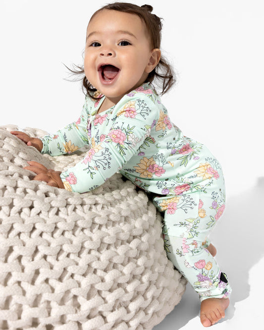 Petals & Posies Bamboo Convertible Footie