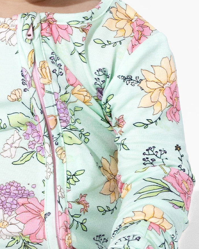 Petals & Posies Bamboo Convertible Footie
