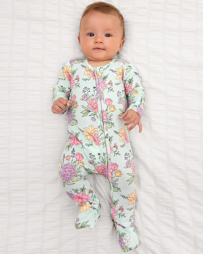 Petals & Posies Bamboo Convertible Footie