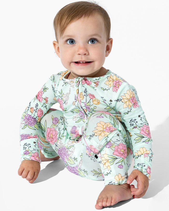 Petals & Posies Bamboo Convertible Footie